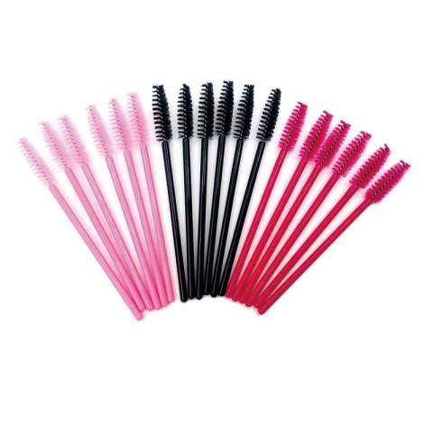 50Pcs Disposable Micro Eyelash Comb Brush Spoolers Makeup Kit Lash Extension Brushes Mascara Applicator Wand Lash Eyebrow Brush