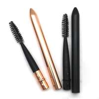 JDK custom private label mini rose gold eyebrow eyelash spoolie mascara brush with ca p lash brushes